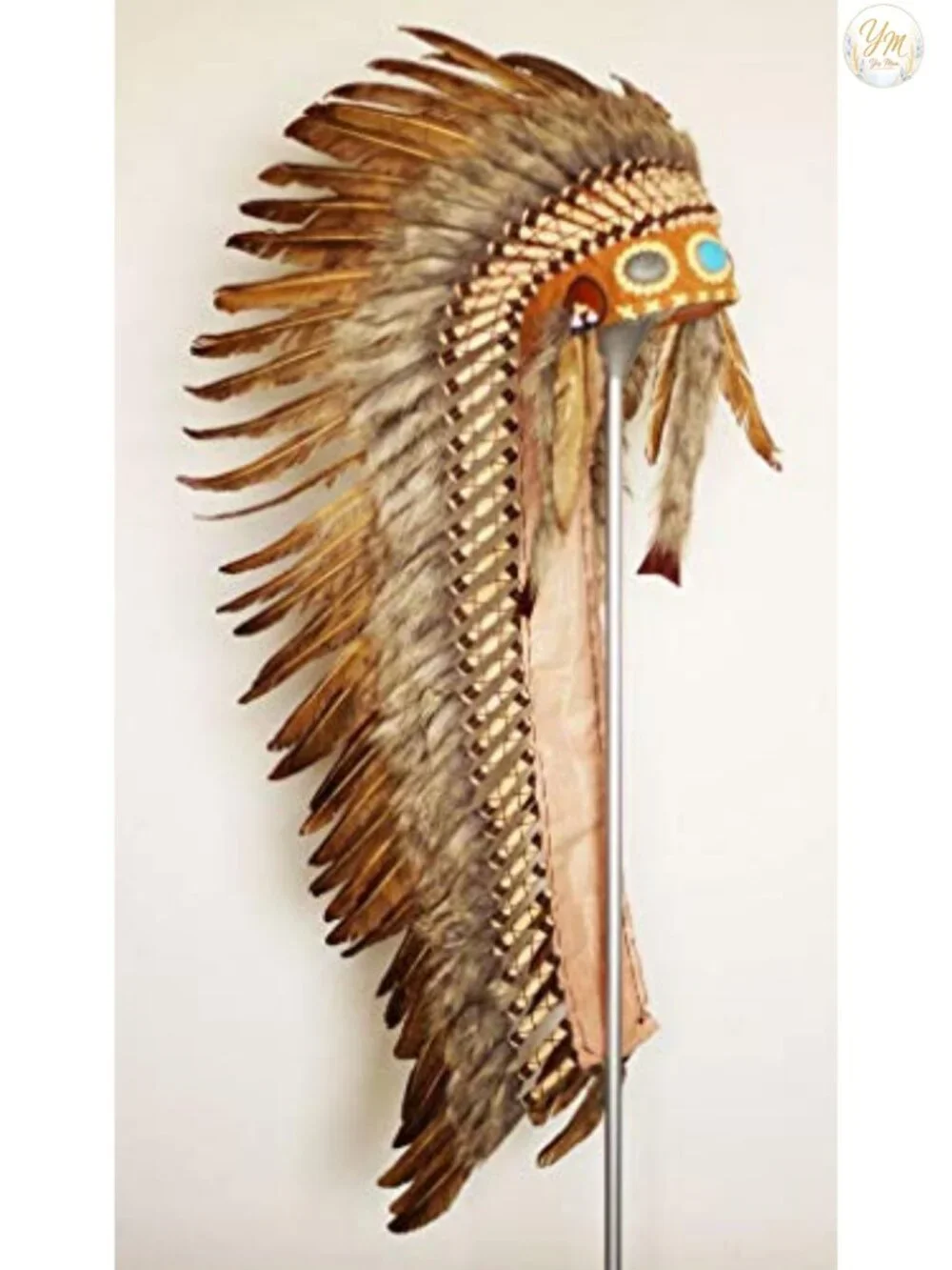 Extra Long Feather Headdress 130cm Festival Costume Headpiece Tribal Style